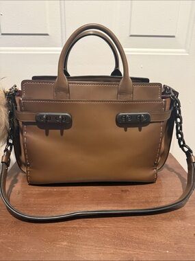 Coach Double Swagger Satchel in Tobacco